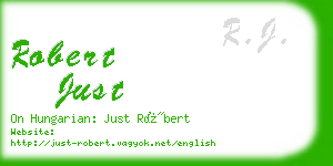 robert just business card